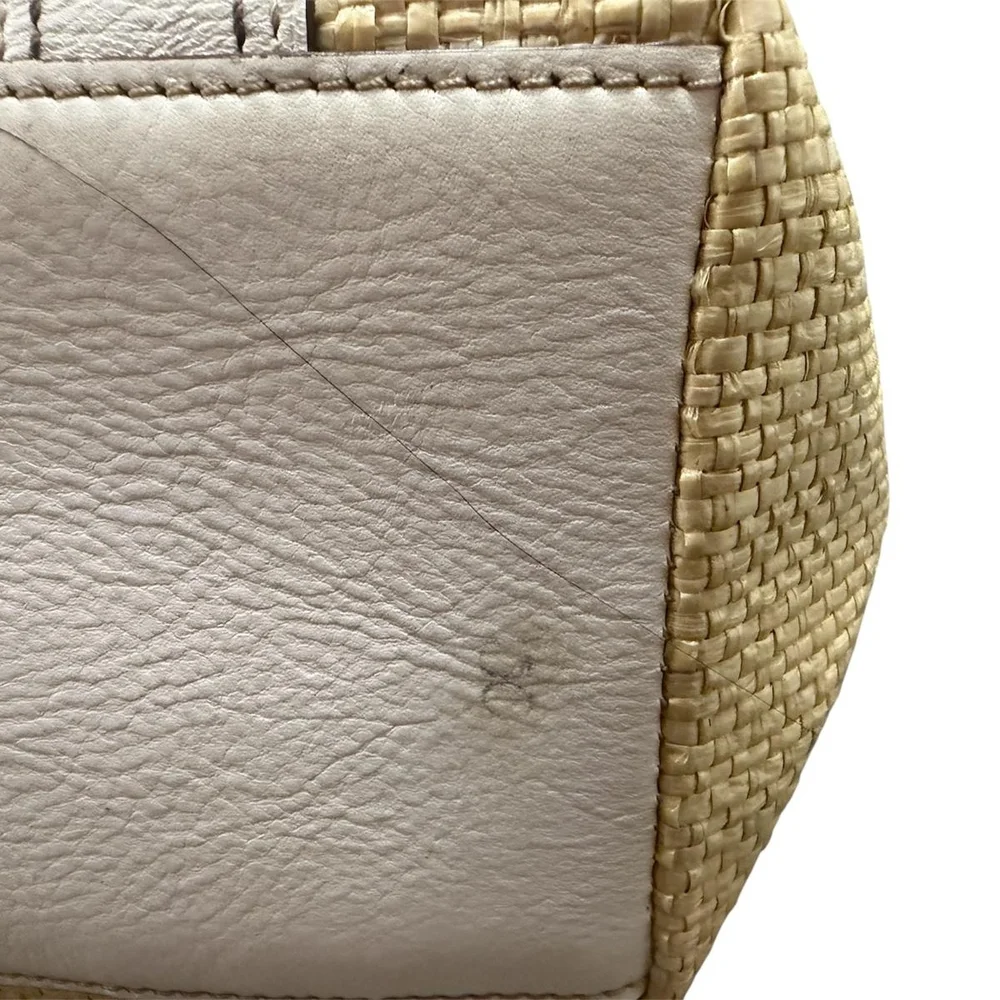 Coach Cream and Tan Tote Bag